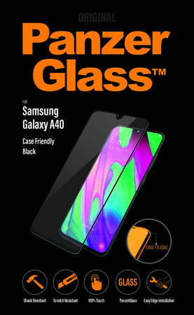 PanzerGlass - Tvrzené Sklo Case Friendly pro Samsung Galaxy A40, black