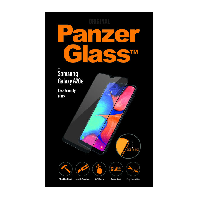 PanzerGlass - Tvrzené Sklo Case Friendly pro Samsung Galaxy A10e a A20e, černá