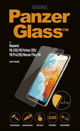 PanzerGlass - Tvrzené Sklo Case Friendly pro Huawei Y6, Y6 Pro, Y6 Prime 2019, Honor Play 8A, transparent