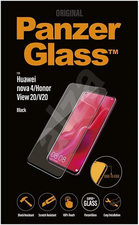 PanzerGlass - Tvrzené sklo Edge-to-Edge pro Huawei Nova 4 / Honor View 20 / V20, černá