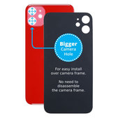 Apple iPhone 11 - Sklo Zadního Housingu se Zvětšeným Otvorem na Kameru (Red)