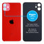 Apple iPhone 11 - Sklo Zadního Housingu se Zvětšeným Otvorem na Kameru (Red)