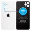 Apple iPhone 11 Pro Max - Sklo Zadního Housingu se Zvětšeným Otvorem na Kameru (Silver)