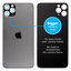Apple iPhone 11 Pro Max - Sklo Zadního Housingu se Zvětšeným Otvorem na Kameru (Space Gray)
