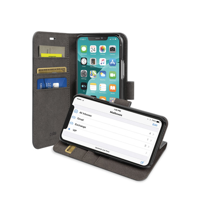 SBS - Pouzdro Wallet Stand pro iPhone 11 Pro Max, černá