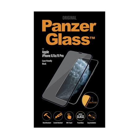 PanzerGlass - Tvrzené Sklo Case Friendly pro iPhone X, XS a 11 Pro, černá