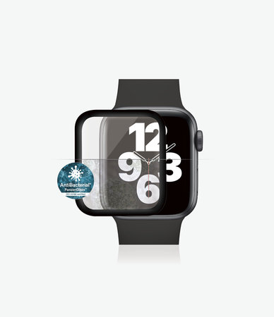 PanzerGlass - Tvrzené Sklo Full Silicone pro Apple Watch Series 4, 5, 6, SE (1st gen) a SE (2nd gen) 40mm, černá
