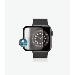 PanzerGlass - Tvrzené Sklo Full Silicone pro Apple Watch Series 4, 5, 6, SE (1st gen) a SE (2nd gen) 44mm, černá