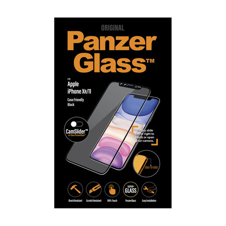 PanzerGlass - Tvrzené Sklo Case Friendly CamSlider pro iPhone XR a 11, black