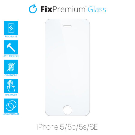 FixPremium Glass - Tvrzené sklo pro iPhone 5, 5c, 5s, SE 2016