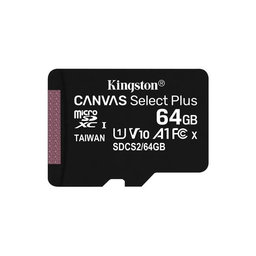 Kingston - MicroSDXC Paměťová Karta Canvas Select Plus 64 GB + SD Adaptér