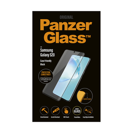PanzerGlass - Tvrzené sklo Case Friendly pro Samsung Galaxy S20, černá
