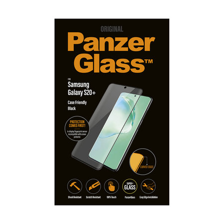 PanzerGlass - Tvrzené sklo Case Friendly pro Samsung Galaxy S20 +, černá