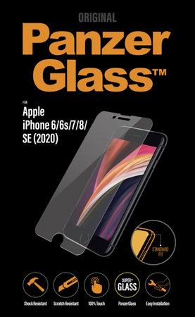 PanzerGlass - Tvrzené Sklo Standard Fit pro iPhone SE 2020, 8, 7, 6s, 6, transparentná