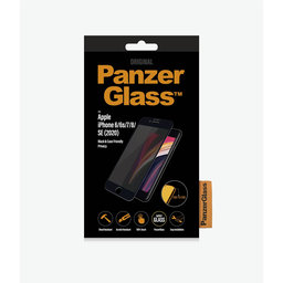 PanzerGlass - Tvrzené Sklo Privacy Case Friendly pro iPhone 6, 6s, 7, 8, SE 2020 a SE 2022, black