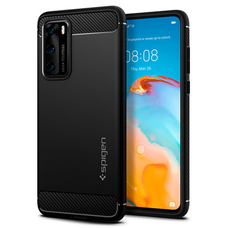 Spigen - Pouzdro Rugged Armor pro Huawei P40, černá