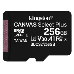 Kingston - MicroSDXC Paměťová Karta Canvas Select Plus 256 GB