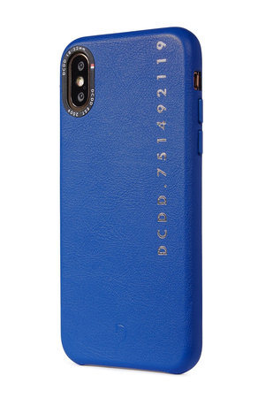 Decoded Leather Back Cover kožené pouzdro pro iPhone X / Xs, modré