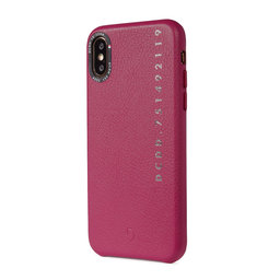Decoded Leather Back Cover kožené pouzdro pro iPhone X / Xs, růžové