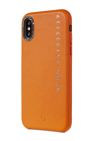 Decoded Leather Back Cover kožené pouzdro pro iPhone X / Xs, oranžové