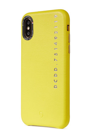 Decoded Leather Back Cover kožené pouzdro pro iPhone X / Xs, žluté