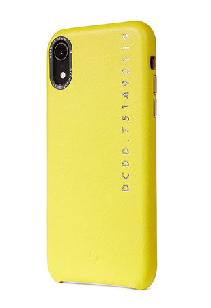 Decoded Leather Back Cover kožené pouzdro pro iPhone XR, žluté