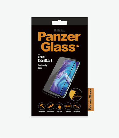 PanzerGlass - Tvrzené Sklo Case Friendly pro Xiaomi Redmi Note 9, černá