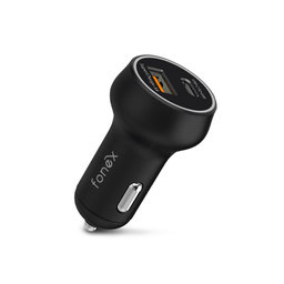 Fonex - Autonabíječka USB, USB-C, 45W, černá