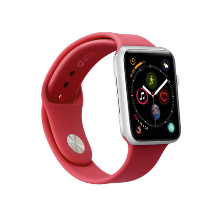 SBS - Náramek pro Apple Watch 44 mm, velikost S / M, červená