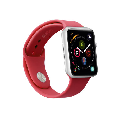 SBS - Náramek pro Apple Watch 44 mm, velikost M / L, červená
