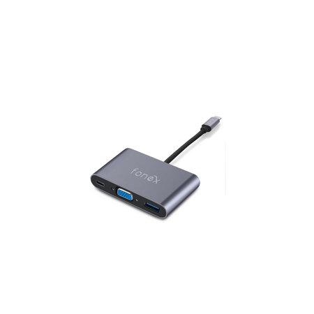 Fonex - USB Hub 3v1, šedá
