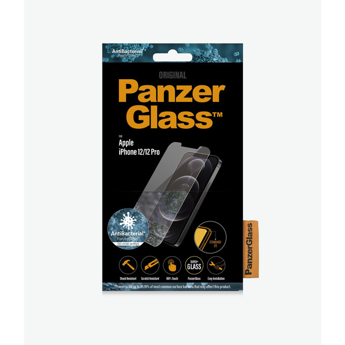 PanzerGlass - Tvrzené Sklo Standard Fit AB pro iPhone 12 a 12 Pro, transparentná