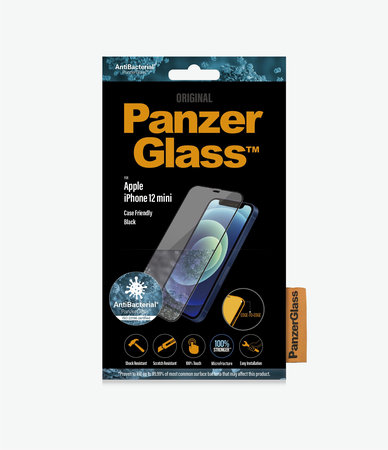 PanzerGlass - Tvrzené Sklo Case Friendly AB pro iPhone 12 mini, černá