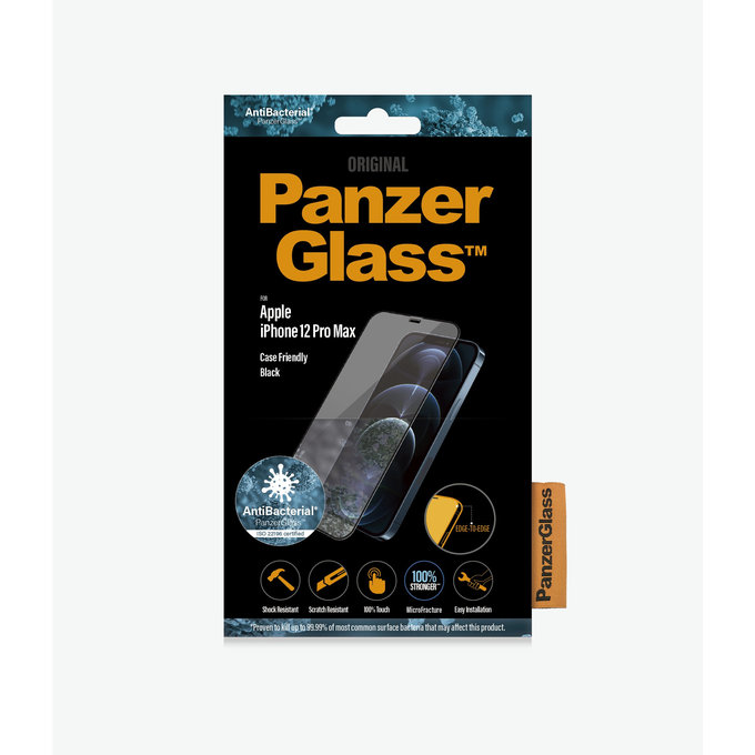 PanzerGlass - Tvrzené Sklo Case Friendly AB pro iPhone 12 Pro Max, černá