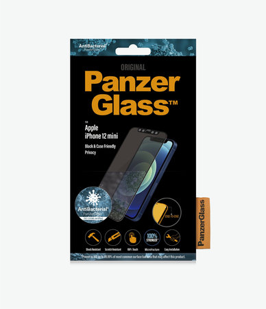 PanzerGlass - Tvrzené Sklo Privacy Case Friendly AB pro iPhone 12 mini, černá