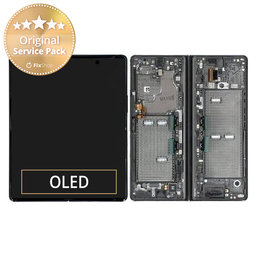 Samsung Galaxy Z Fold 2 F916B - LCD Displej + Dotykové Sklo + Rám (Mystic Black) - GH82-23968A, GH82-23969A Genuine Service Pack