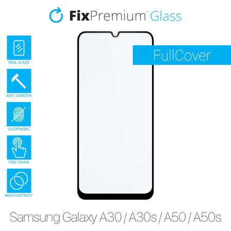FixPremium FullCover Glass - Tvrzené sklo pro Samsung Galaxy A30, A30s, A50 a A50s