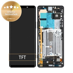 Sony Xperia 1 II - LCD Displej + Dotykové Sklo + Rám (Black) - A5019821A Genuine Service Pack