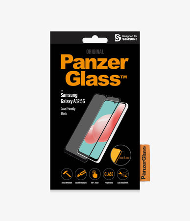 PanzerGlass - Tvrzené Sklo Case Friendly pro Samsung Galaxy A32 5G, černá