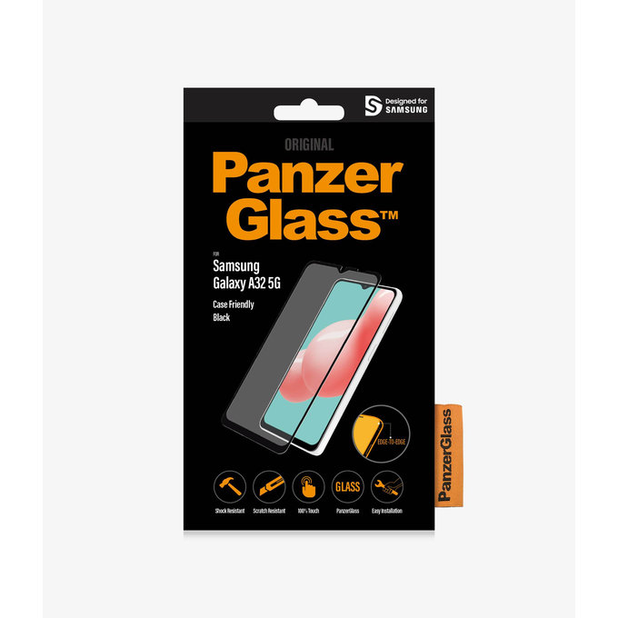 PanzerGlass - Tvrzené Sklo Case Friendly pro Samsung Galaxy A32 5G, černá