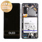 Samsung Galaxy S21 G991B - LCD Displej + Dotykové Sklo + Rám + Baterie (Phantom Gray) - GH82-24716A, GH82-24718A Genuine Service Pack