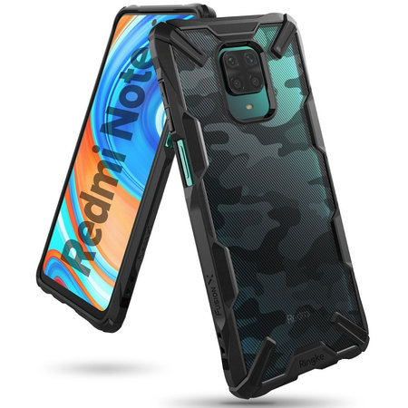 Ringke - Pouzdro Fusion X pro Xiaomi Redmi Note 9S / 9 Pro / 9 Pro Max, černá kamufláž