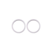 Apple iPhone 11, 12, 12 Mini - Rám Sklíčka Zadní Kamery (White) - 2ks