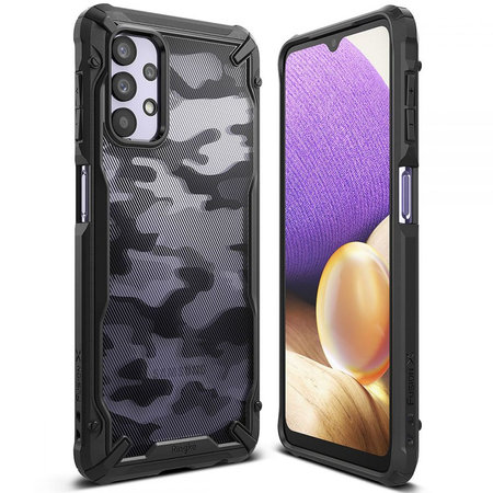 Ringke - Pouzdro Fusion X pro Samsung Galaxy A32 5G, černá kamufláž