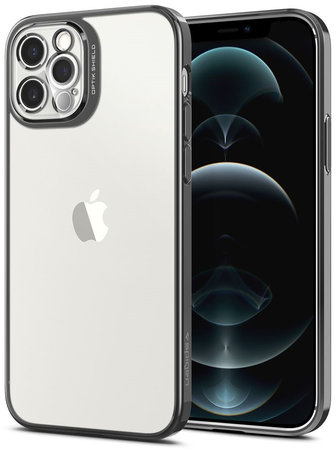 Spigen - Pouzdro Optik Crystal pro iPhone 12 Pro, chromová