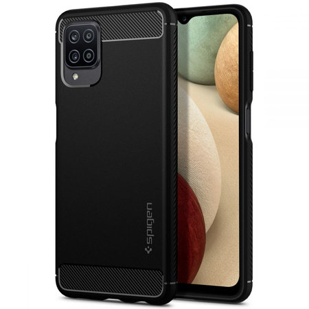 Spigen - Pouzdro Rugged Armor pro Samsung Galaxy A12, černá