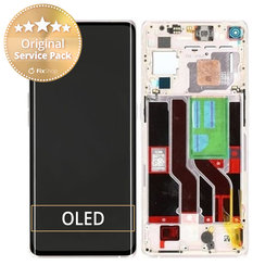 Oppo Find X3 Neo - LCD Displej + Dotykové Sklo + Rám (Galactic Silver) - 4906178 Genuine Service Pack