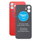 Apple iPhone 12 - Sklo Zadního Housingu se Zvětšeným Otvorem na Kameru (Red)