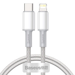 Baseus - Lightning / USB-C Kabel (1m), bílá