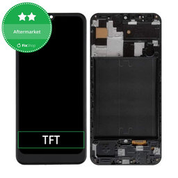 Samsung Galaxy A50 A505F - LCD Displej + Dotykové Sklo + Rám (Black) TFT